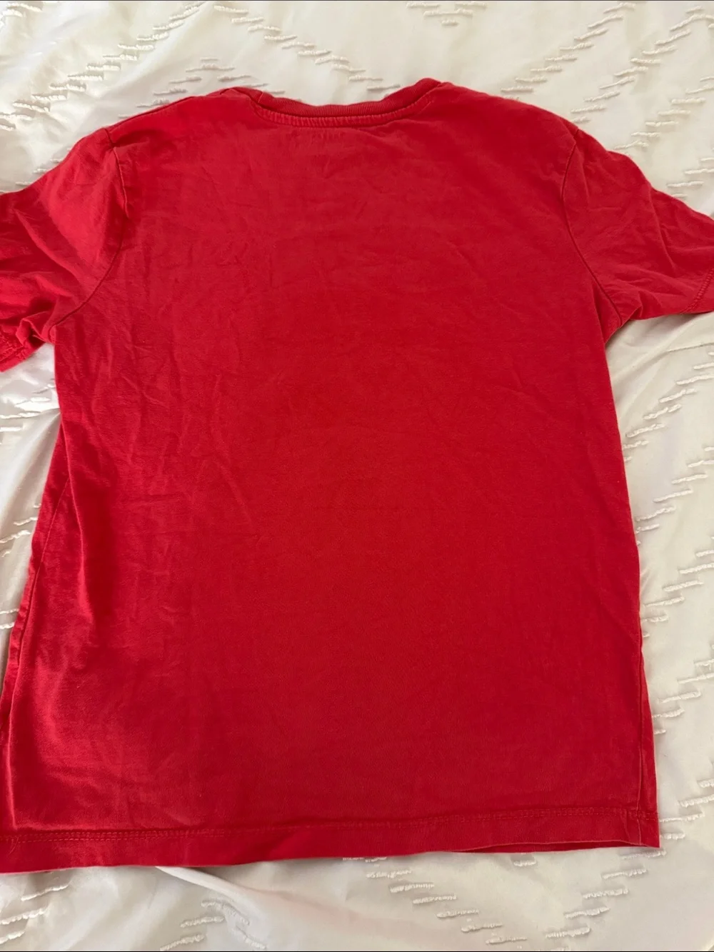 Reebok Red Logo Graphic Tee with Black Block